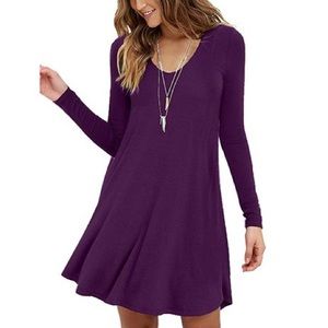 Express Purple Shift Dress, Small Petite